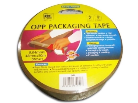 图片 KL & LING Packaging Tape 48MM X 50M Brown, KIOPLBRN