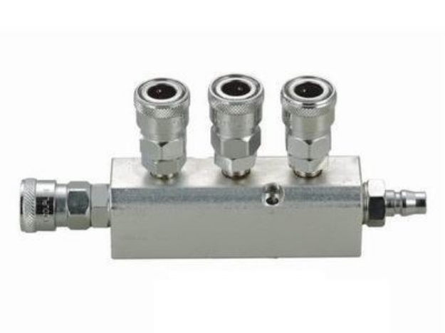 Picture of THB Quick Flow 1/2" Manifold - New Improved Steel Body - Straight Type - 3 Way