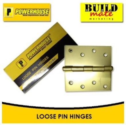 图片 Powerhouse Loose Pin Hinges Brass