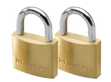 Show details for Master Lock 40MM Hard Steel Shackle, 2 Pieces Key-Alike Brass Padlock, MSP1902T Picture of Master Lock 40MM Hard Steel Shackle, 2 Pieces Key-Alike Brass Padlock, MSP1902T
