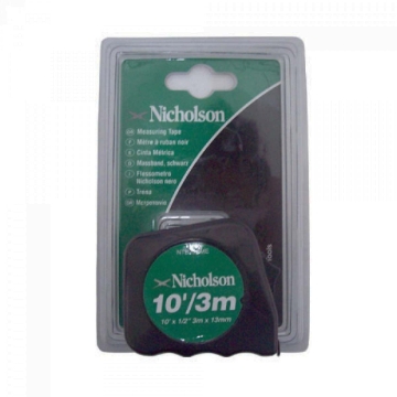 Show details for Nicholson Steel Tape (Black) 3m, NTB-23CME Nicholson Steel Tape (Black) 3m