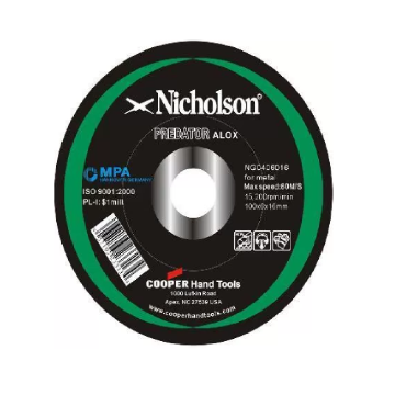 Show details for Nicholson 4" Cutting Disc, for stainless steel, super thin, NCW4 Nicholson Cutting Disc, for stainless steel, super thin