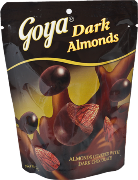 Picture of Goya Dark Almonds, Whole Almonds Covered in Dark chocolate, 37g
