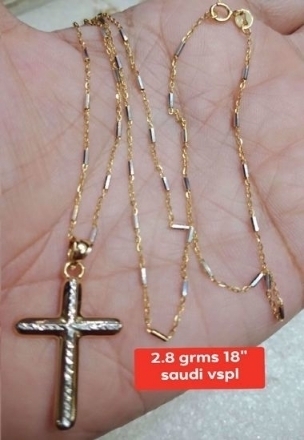 图片 18K - Saudi Gold Jewelry, Necklace w/. Pendant 18K - 2.8g