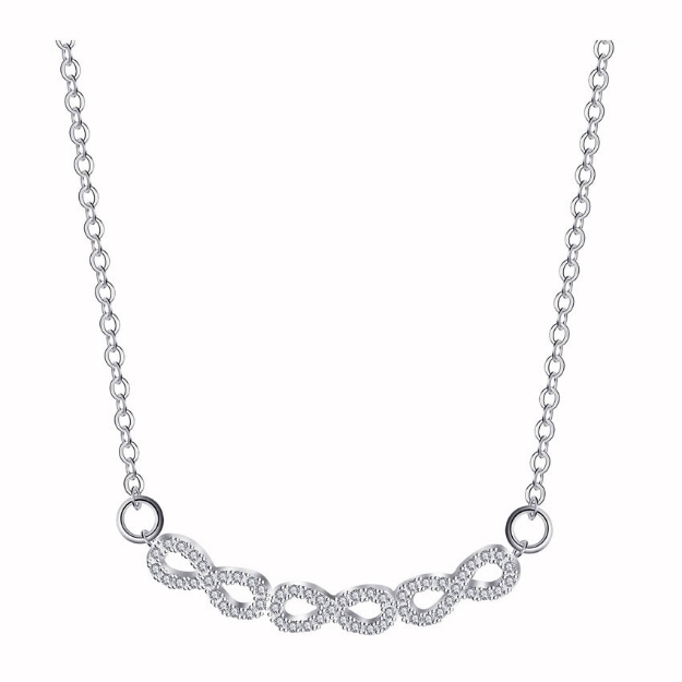 Picture of 925 Silver Jewelry,Center Chain Necklace- LN-039