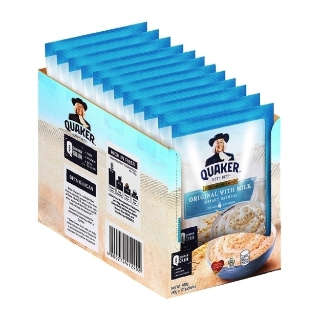 Picture of Quaker Flavored Oatmeal Original with Milk 40g (Pack of 12)