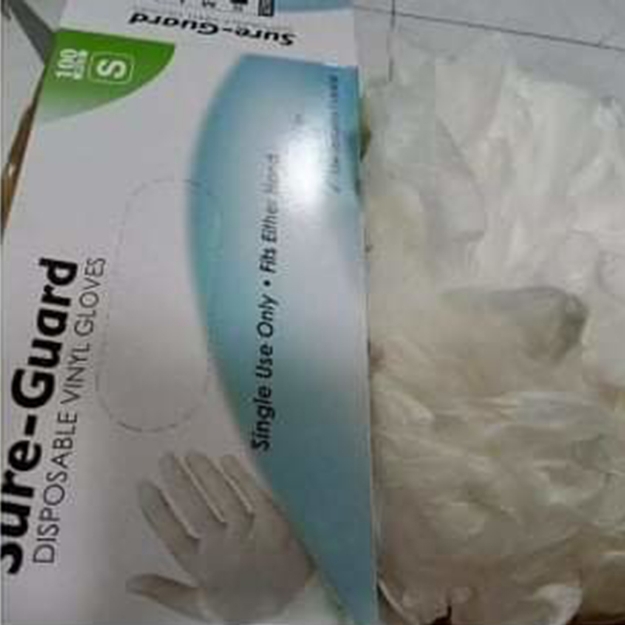 Picture of 100pcs /Box ,Sure Guard Gloves, Disposable Vinyl Gloves