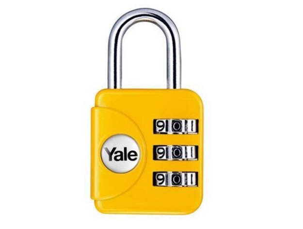 Picture of Yale Colored Luggage 3-digit Combination Lock (Yellow) 28mm - YLHYP1/28/121/1Y