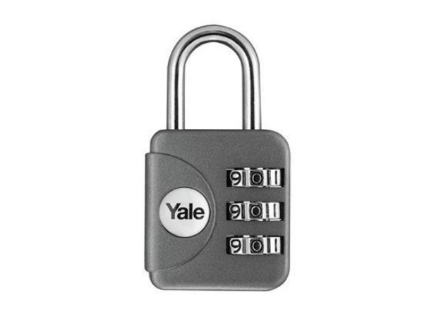 Picture of Yale Colored Luggage 3-digit Combination Lock (Grey) 28mm - YP1/28/121