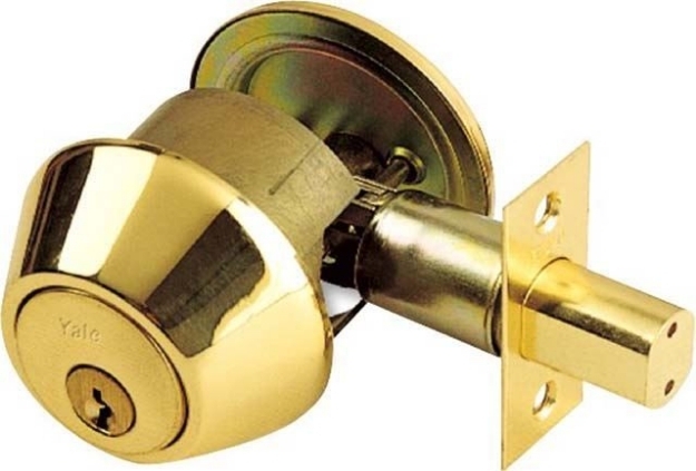 Picture of Yale Deadbolt-Single Cylinder Evoke Series Dimple Key Antique Brass