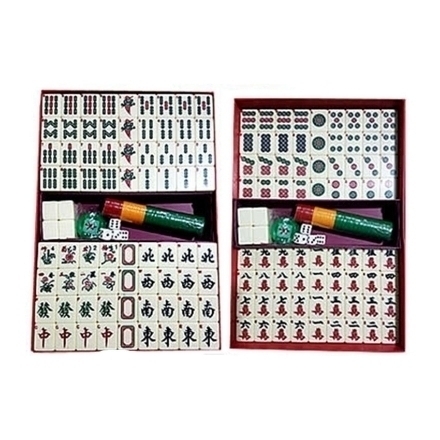 图片 Solid One Piece Mahjong Set with Number, Ivory Color, U04MWN