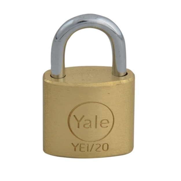 Picture of Yale Essential Series Indoor Brass Padlock 20mm, YLHYE1/20/111/1