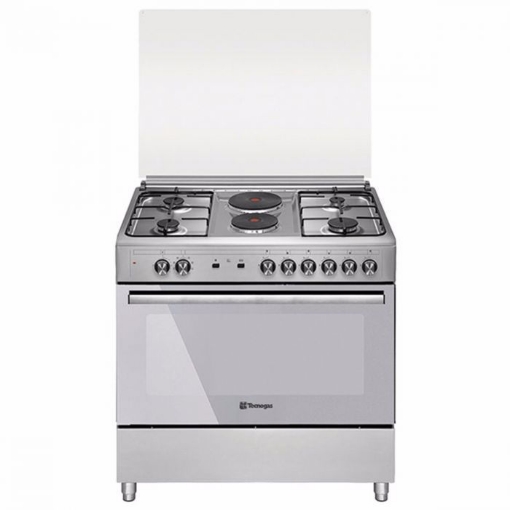 Picture of Tecnogas TFG9242CRVSS 90cm Range, 4 Gas Burners + 2 Fast Heating Electric Plates │ Gas Oven + Gas Grill │ Rotisserie