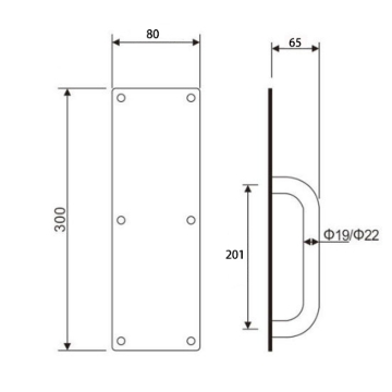 Picture of Push and Pull Stainless Steel with Plate SUS-304