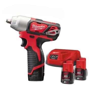 Show details for MILWAUKEE M12 1/2" Driver Compact Impact Wrench Set M12BIW12-202C Picture of MILWAUKEE M12 1/2" Driver Compact Impact Wrench Set M12BIW12-202C