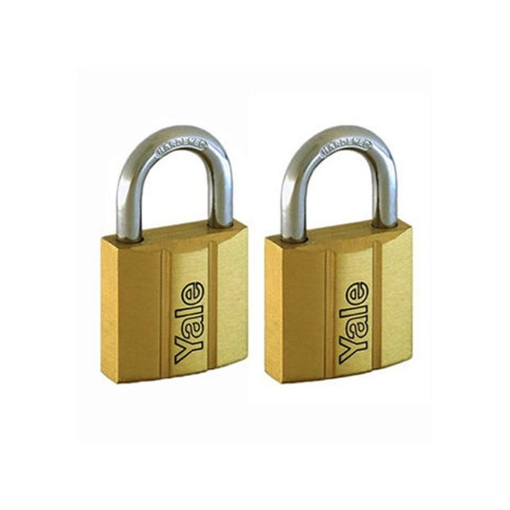 Picture of Yale V140.25 KA2, Standard Shackle Brass Padlocks 140 Series Key Alike 2, V14025KA2