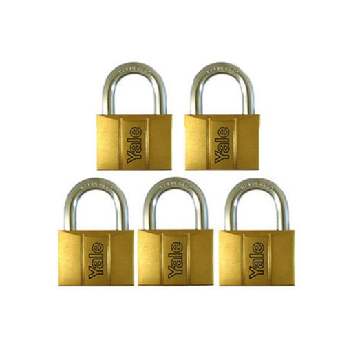 Picture of Yale V140.60 KA5, Standard Shackle Brass Padlocks 140 Series Key Alike 5, V14060KA5