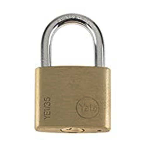 Picture of Yale YE1/35/120/1, Essential Series Indoor Brass Padlock 35mm, YE1351201