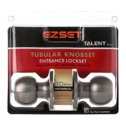 图片 Talent Entrance Tubular Knobset, EZTLT300SS