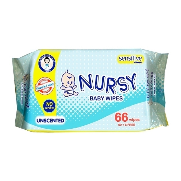 Picture of Nursy Baby Wipes Unscented, NUR01