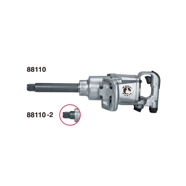 Picture of Hans 1 " DR. Short Anvil (2.36") X 2500 Ft. Lbs. Air Impact Wrench, 88110-2