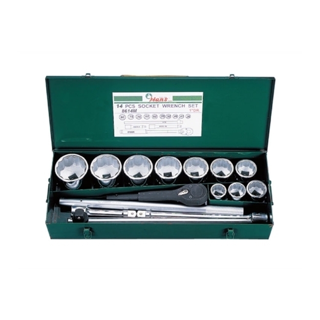 Picture of Hans 1" Drive 14 Pcs. Socket Wrench Set-Inches Size, 8614-2A