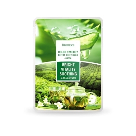 图片 Deoproce Color Synergy Sheet Mask Bright Vitality Soothing (Green), 38054367