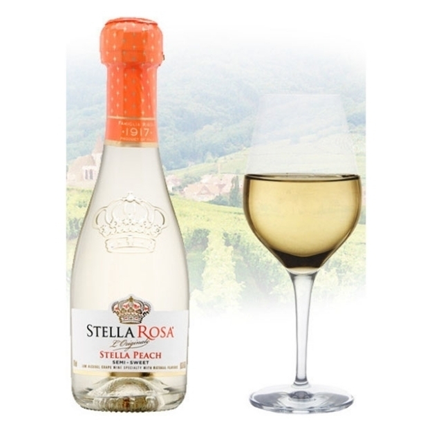 Picture of Stella Rosa Peach Italian White Wine 187ml Miniature, STELLAROSAPEACH