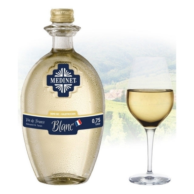 Picture of Medinet Halbtrocken Blanc French White Wine 750 ml, MEDINETBLANC
