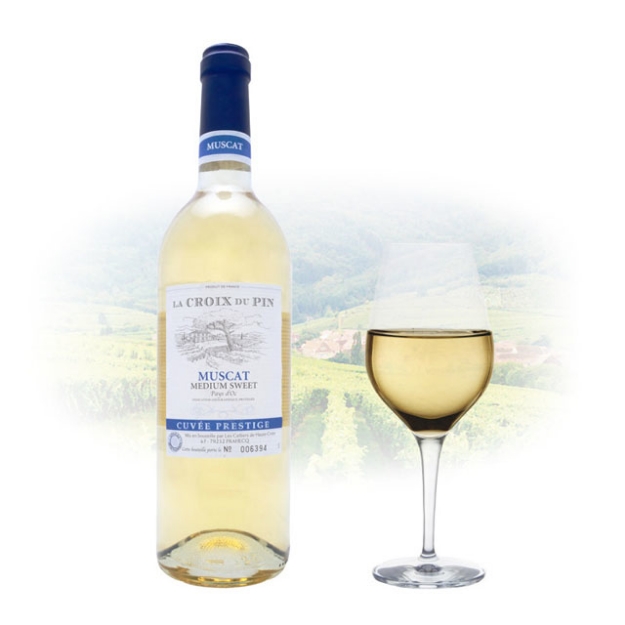 Picture of La Croix du Pin Muscat Semi-Sweet French Wine 750 ml, LACROIXMUSCAT