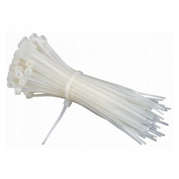 SUN AMES 100pcs Multipurpose WHITE Nylon Cable Tie 