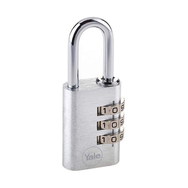 Picture of Yale Padlock 3-Dial Aluminum 20mm 23mm Shackle Silver, YLHYE3C/20/121/1/S