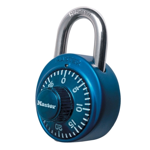 Picture of Master Lock Padlock Dial Combination 48mm 19mm Shackle (Blue, Red, Black, Purple), MSP1530DCMBLU