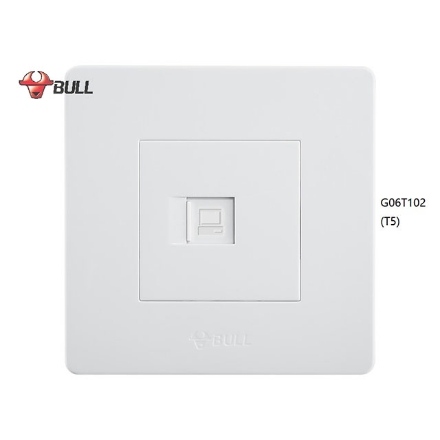 图片 Bull 1 Gang Computer Modular Outlet Set (White), G06T102(T5)