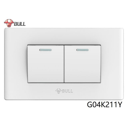图片 Bull 2 Gang 1 Way Switch Set (White), G04K211Y