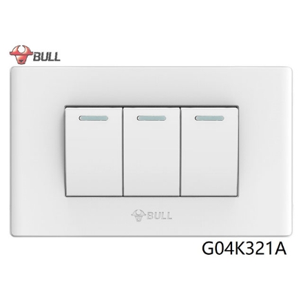 图片 Bull 3 Gang 1 Way Switch Set (White), G04K321A