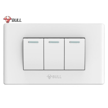 图片 Bull 3 Gang 3 Way Switch Set (White), G04K322A