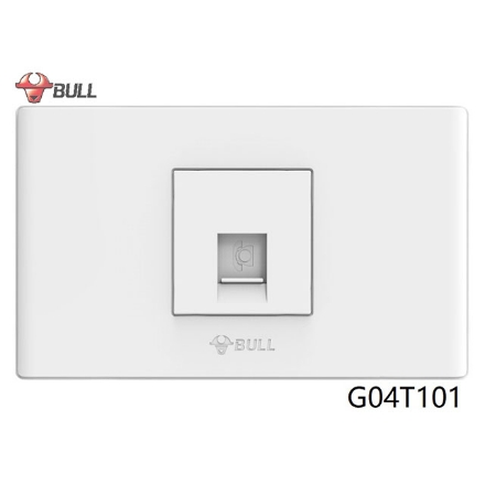 图片 Bull 1 Gang Telephone Outlet Set (White), G04T101
