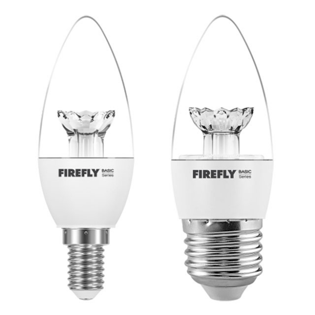 Picture of Firefly LED Candle Bulb Clear (3 watts, 5 watts), EBC503DL/E14