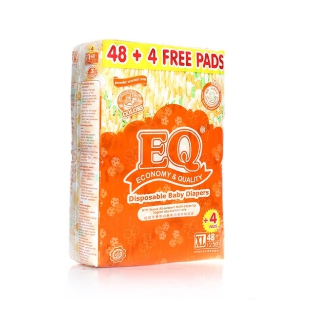 Picture of EQ Diaper Colors Xtra Large 48+4's, EQ017A