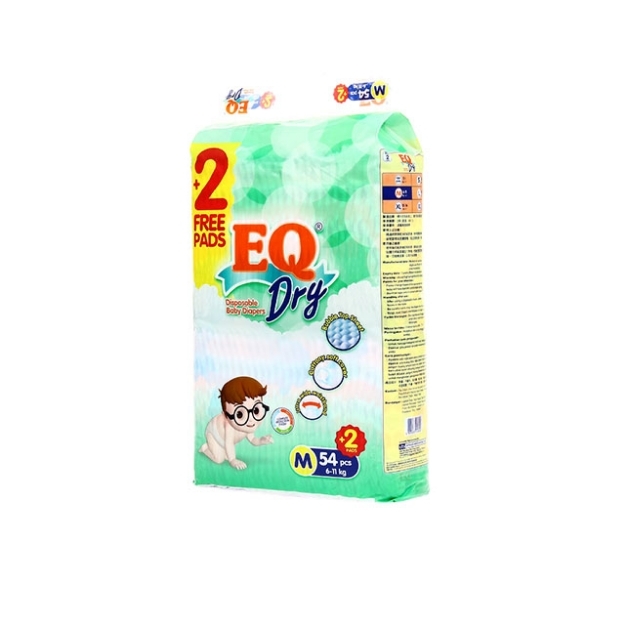 Picture of EQ Diaper Dry Jumbo Pack Medium 54+2's, EQ071