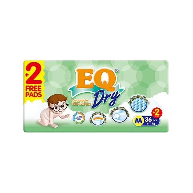 Picture of EQ Diaper Dry Medium 36+2's, EQ028AY
