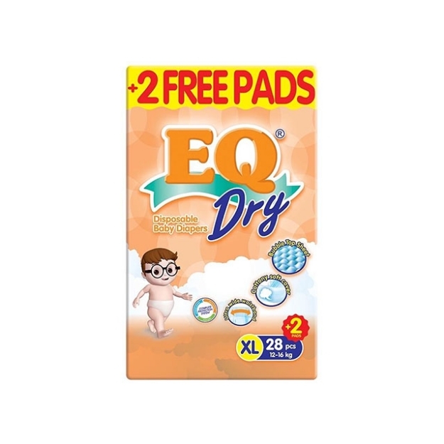 Picture of EQ Diaper Dry Xtra Large 28+2's, EQ032AY
