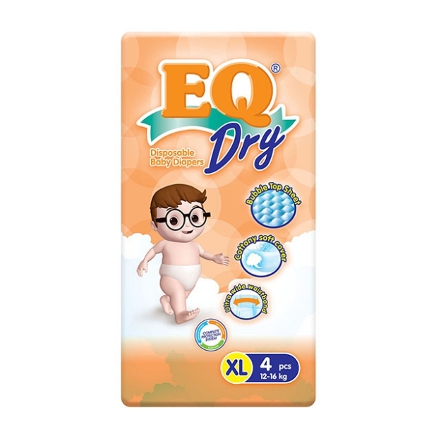 Picture of EQ Diaper Dry Xtra Large 4's, EQ036Y