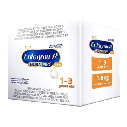图片 Enfagrow AII Nurapro Three Milk Supplement Powder for 1-3 years old 1.8kg, ENFAGROWTHREE1.8