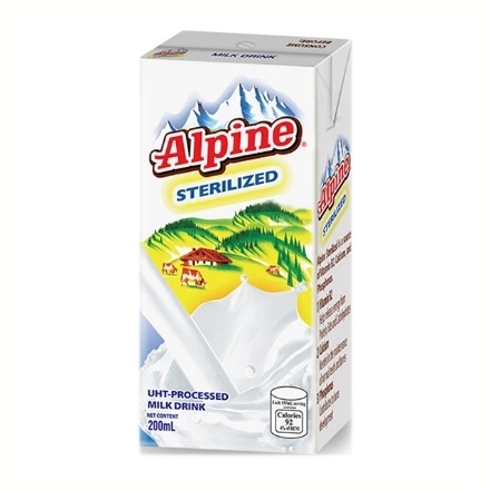 图片 Alpine Sterilized Milk Tetra 200 ml, ALP02