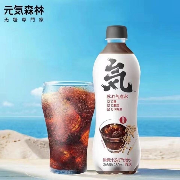 Picture of 元气森林 酸梅汁苏打气泡水（480ml) 1瓶 ,15瓶 /箱