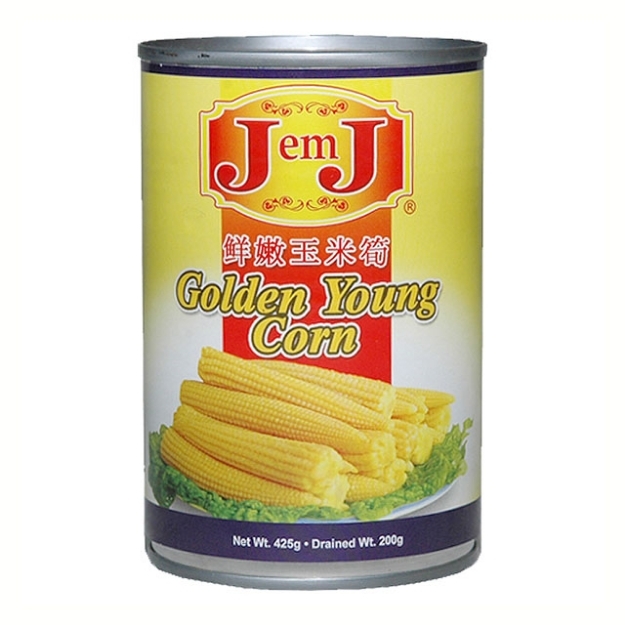 Picture of J em J Whole Golden Young Corn 425g, JEM04