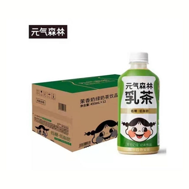 Picture of Yuanqi Forest Milk Tea Jasmine 450ml 1 bottle, 1*12 bottle