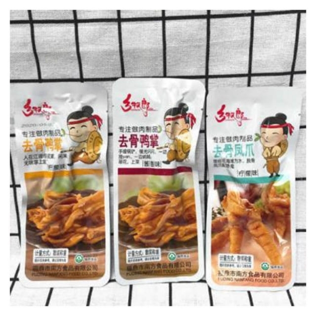 Picture of Xiangmulang, Flavor(Sauce-Flavored Boneless Duck Feet, Lemon-Flavored Boneless Duck Feet, Lemon-Flavored Boneless Chicken Feet) 56g, 1 pack, 1*30 pack